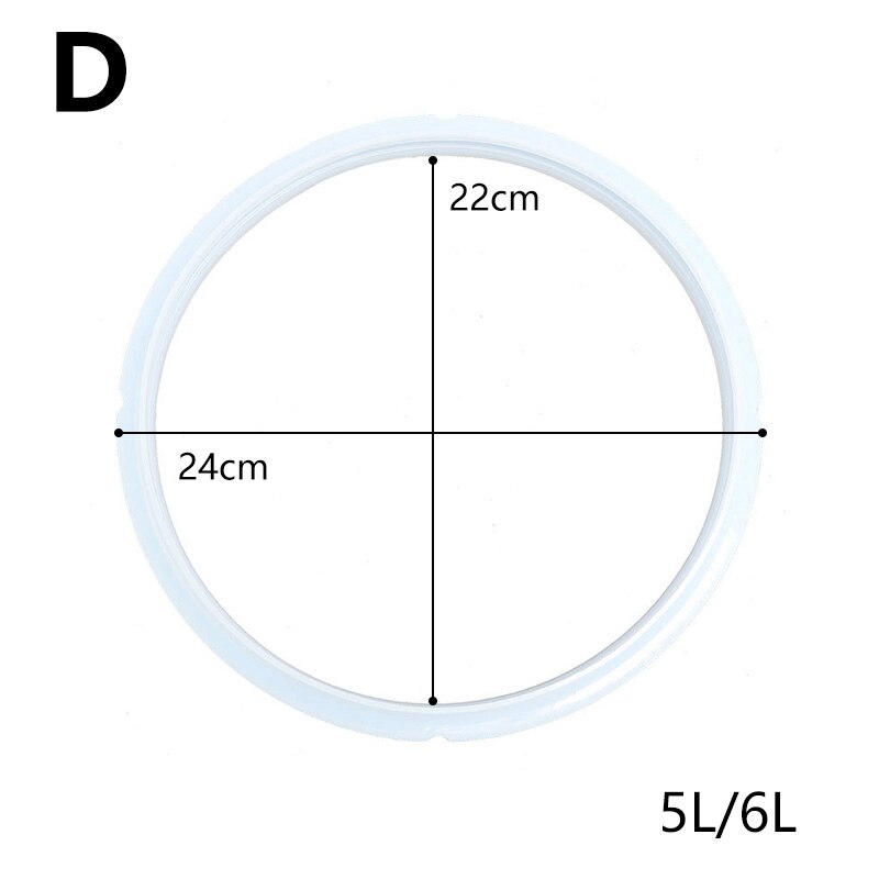 Afdichting Ring 16 18 20 22 24Cm Snelkookpannen Wit Silicone Rubber Pakking Afdichtring Snelkookpan Afdichtring keuken Tool: D 22cm