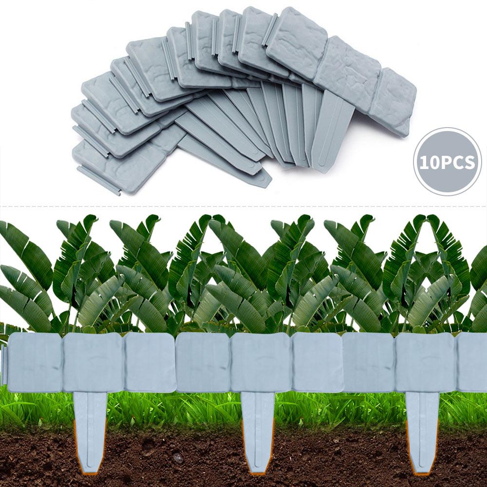 Plant Border Garden Lawn Edging Plastic Garden Lawn Edging Garden Border Plastic Fence Plant Bordering Gardening Stone Effect
