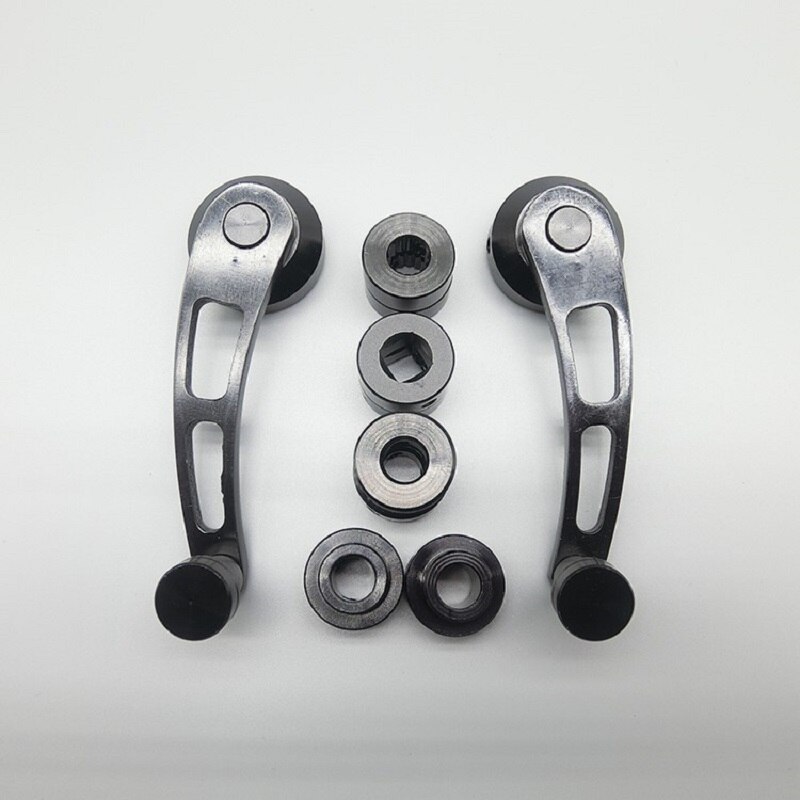 MONZA 2 Stuks Aluminium Universal Car Window Handvat Winder Riser Vervanging Winder Crank Riser Kit Universal Fit: Black