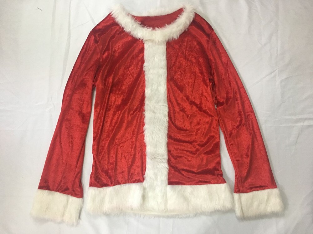 6 st lyxiga juldräkter röd jultomtekostym vuxna juluniform herrkostym