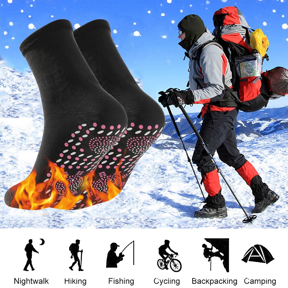 Chaussettes de soins de santé auto-chauffantes, 2 pièces, thérapie à la Tourmaline, confortable, respirant, masseur de pieds, soulagement de la douleur, chaussettes magnétiques unisexes,