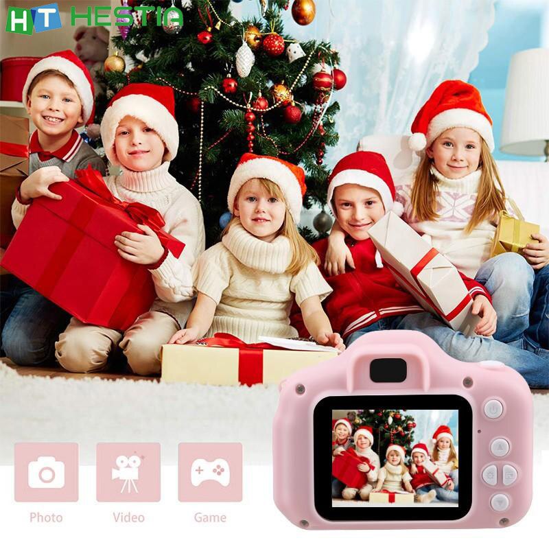 Mini Tragbare Digitale Kinder Kamera HD 1080p Bildschirm Nette 2,0 zoll für Jungen Mädchen rosa