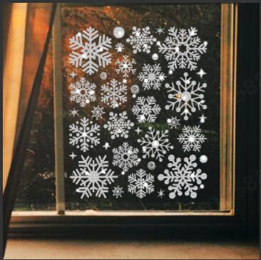 Christmas-dressed Owl On A Tree Branch Wall Stickers Wall Window Christmas -year Christmas Festival Stickers Decoration: H