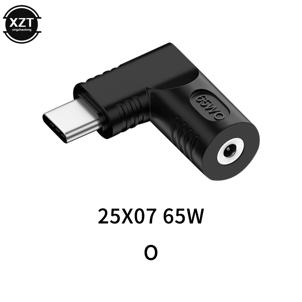 65W USB tipo C macho a DC 4,8*1,7 5,5*2,1 5,5*2,5 conector hembra de alimentación adaptador para ordenador portátil enchufe convertidor para Lenovo Hp Asus: Rose Gold