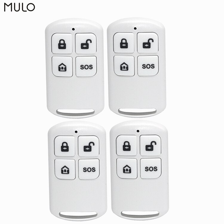 MULO Wireless Remote Control for Anti-Theft Door and Window PF50 Safety Security Alarm System 433MHz 80-150m distance: 4pcs white