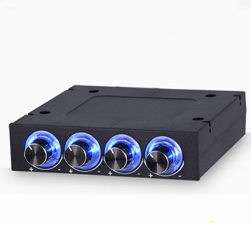 3.5Inch Pc Hdd Cpu 4 Kanaals Fan Speed Controller Led Koeling Voorpaneel Voor Computer Fans