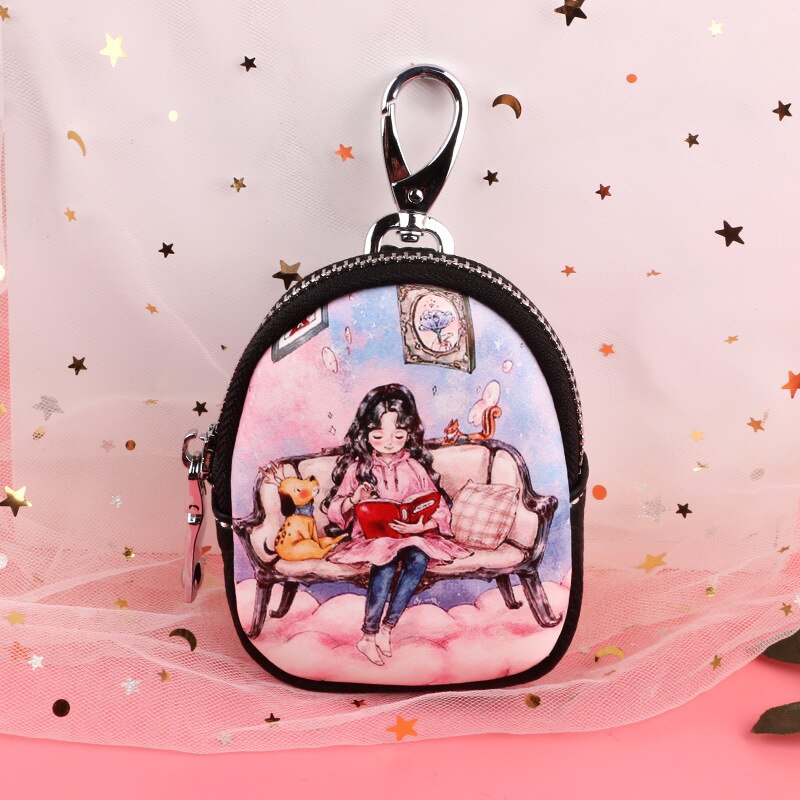 Car Key Bag Change Hand Bag Pendant Wallet Graffiti Painting Bag Key Holder Porta Chaves Purse Sleutelhouder Bag: 020