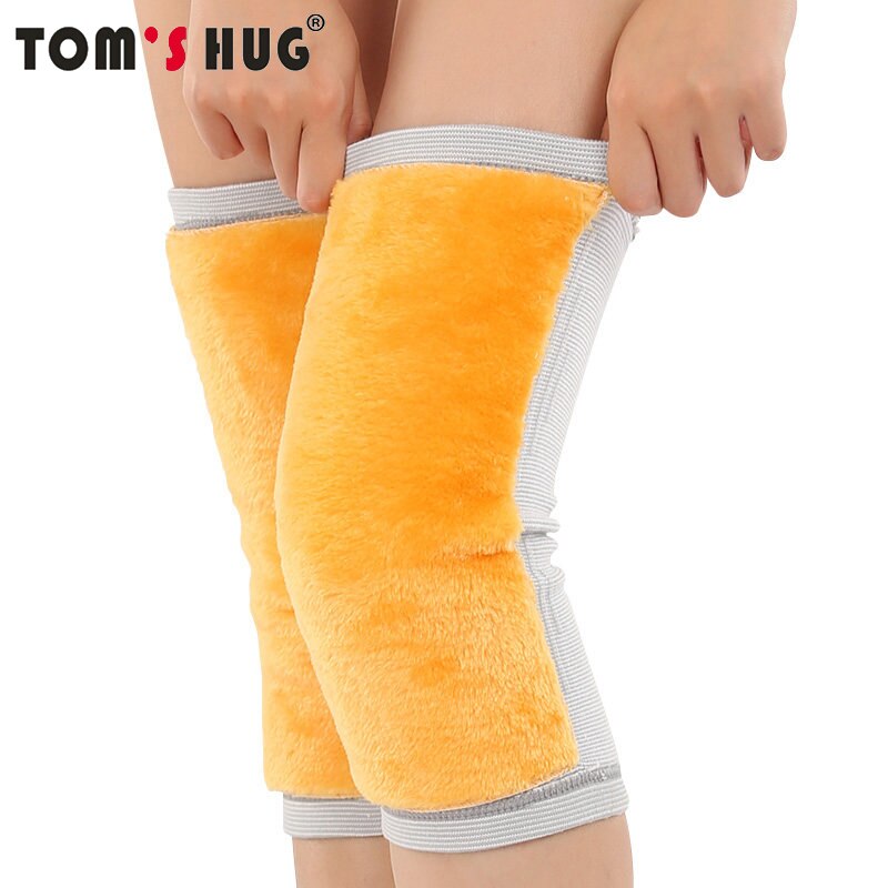 Rodillera de terciopelo dorado con soporte para la rodilla de Tom's Hug, 1 Uds. Plus, rodillera cálida de terciopelo, rodillera elástica para gimnasio, rodillera deportiva