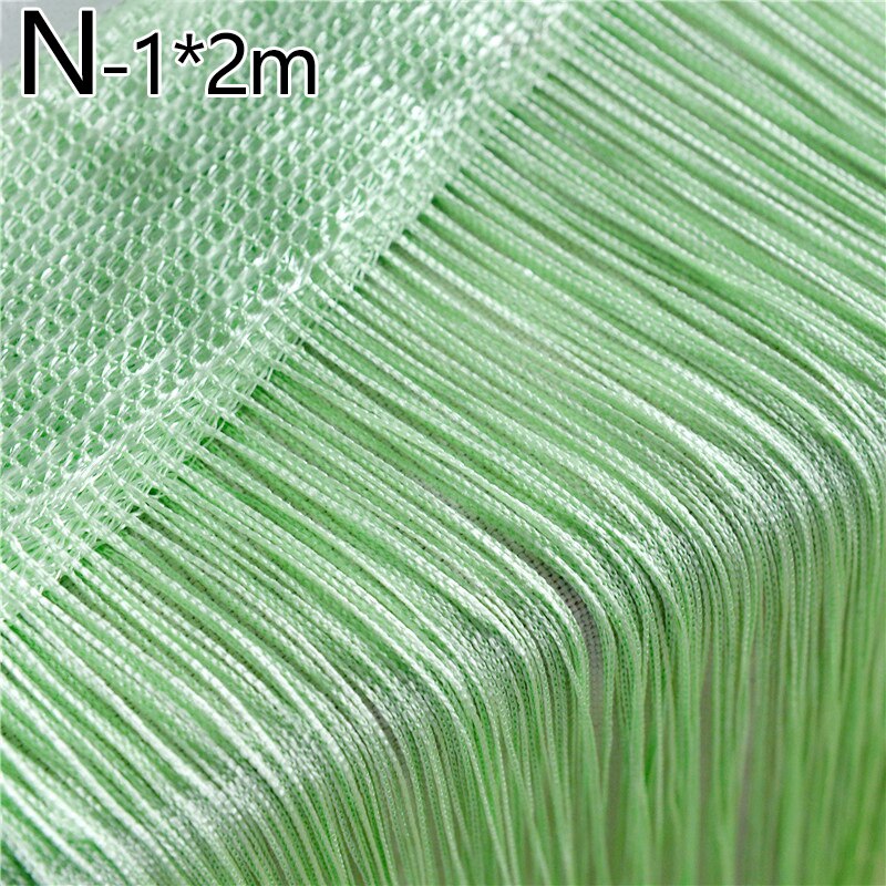 100X200Cm Draad Gordijn String Screen Lint String Divider Blind Voor Woonkamer Deur Muur Window Panel Kwastje gordijnen: N