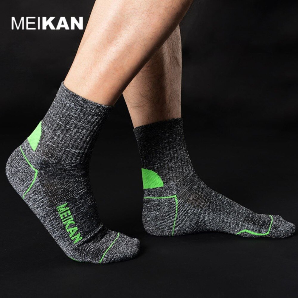 Meikan mærke 2 par profession low cut joggingsok, der transporterer sved hurtigttørre ankel sportsokker til fitness fitness tennis marathon
