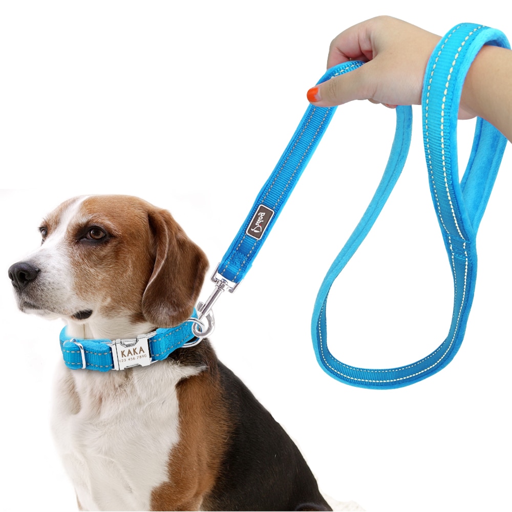 Correa suave de nailon reflectante para perro Pitbull, correa para correr y caminar para cachorros pequeños, medianos, grandes, correa de cuerda para perro mascota de 120cm