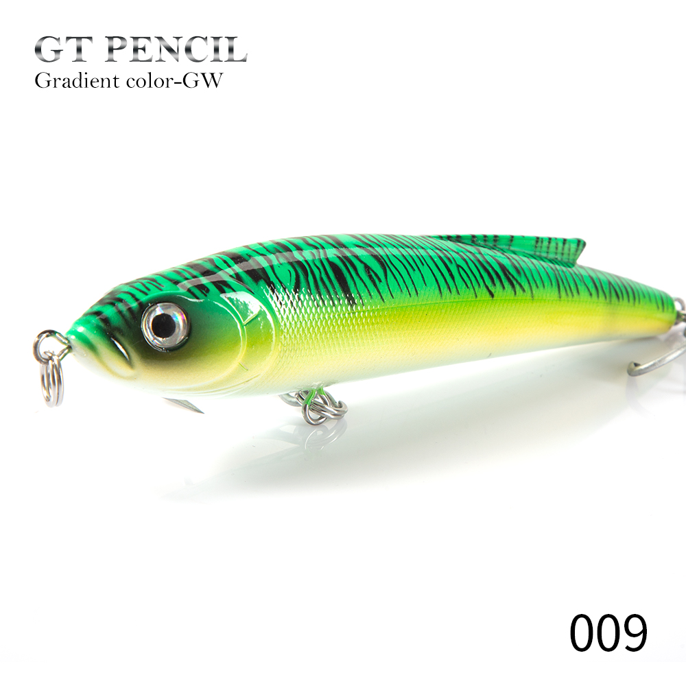 Hunthouse GT Matita Richiamo di Pesca 140mm 70g Traina Acqua Salata Affondamento Stickbait traballante Trota Artificiale Tonno colata Spigola: Di Colore Giallo chiaro
