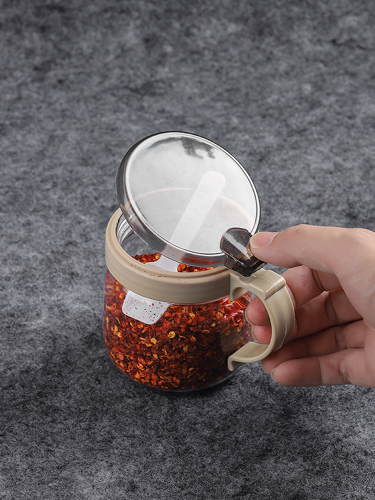 Minimalist Salt Spice Jars Set Glass Sugar Bowl Condiment Pepper Shakers Spice Container Set with Spoon Kitchen Gadget Sets