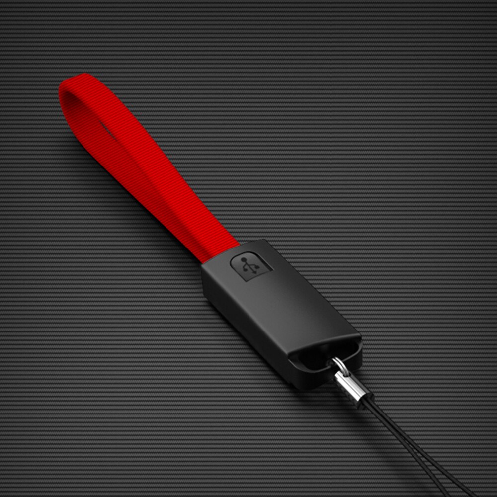 Corrente chave micro usb tipo c relâmpago cabo de carregamento rápido para samsung s10 a51 a71 note10 carregador chaveiro cabo curto cabel: Red / For Micro USB