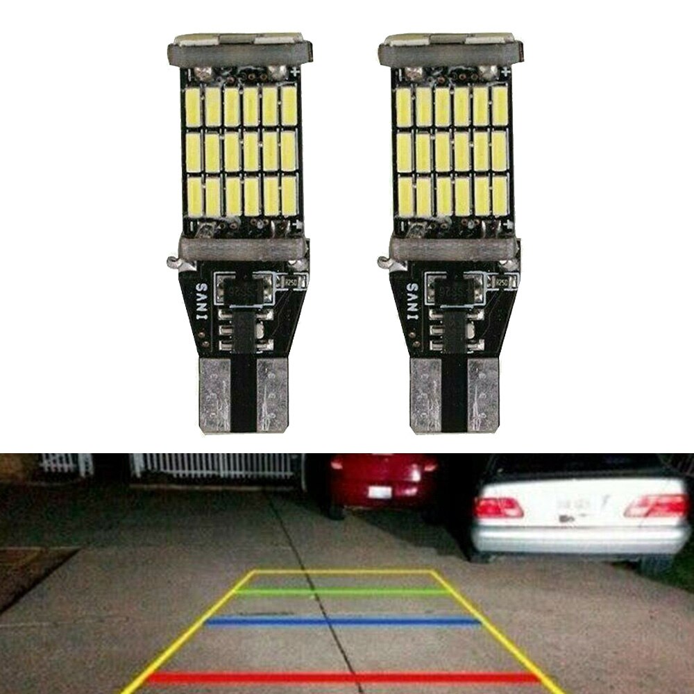 Virheetön takavalo  t15 12v-24v valkoista canbus-lamppua alumiinia polttimot 2 kpl
