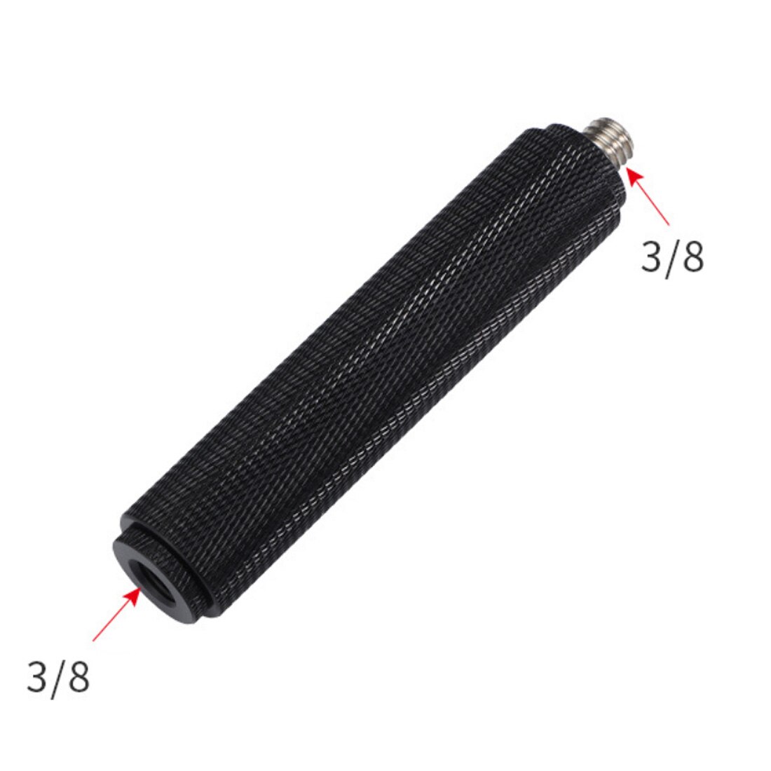 1/4 3/8 5/8 śruba uchwyt ręczny lustrzanka uchwyt gorącej stopki uchwyt ze stopu Aluminium dla GoPro telefon komórkowy Selfie stabilizator Holder: 38 male to 38 female