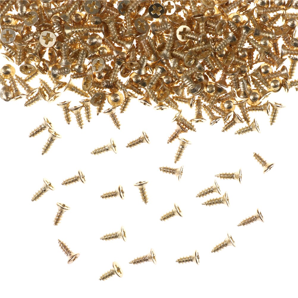 Flat Self-tapping Screws Brass Material Golden Screws Model Tool
