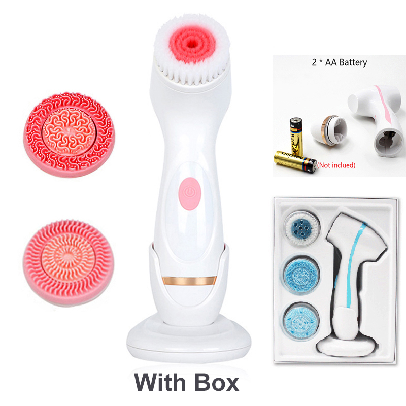 3 In 1 Electric Cleansing Brush Sonic Rotating Cleansing Brush Galvanic Facial Spa System Deeply Clean and Remove Blackheads: plum