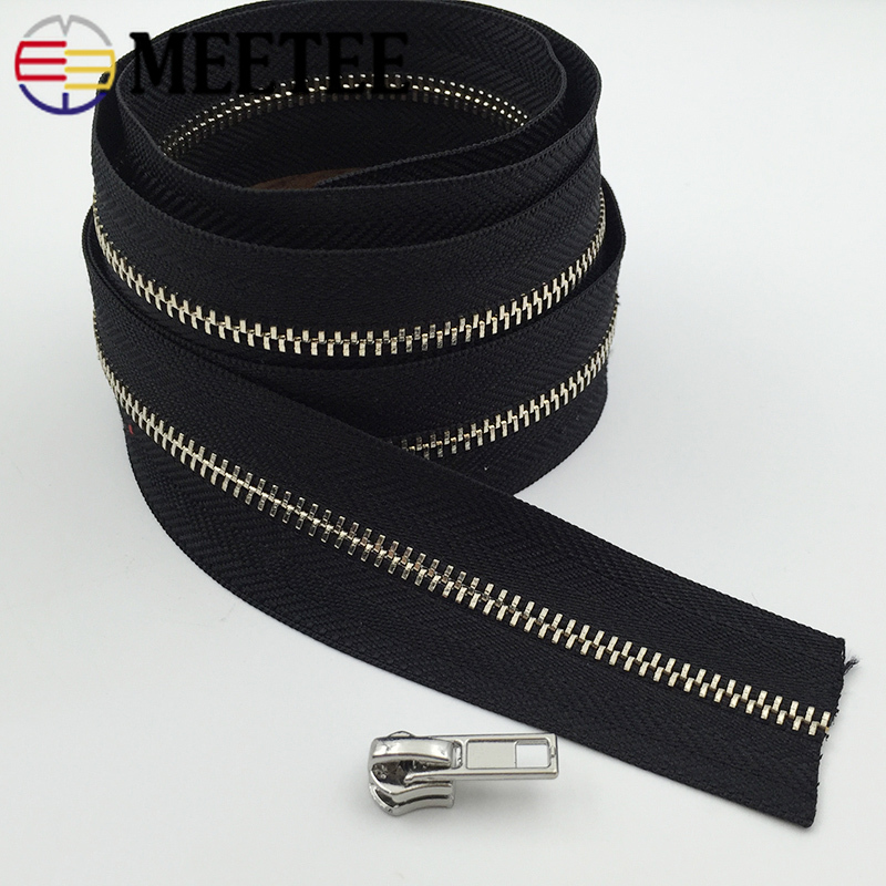 1 meter milieuvriendelijke 3#  metalen ritsen zonder schuif voor kleding portemonnee tas rits reparatiesets rugzak doe-het-zelf naai accessoires