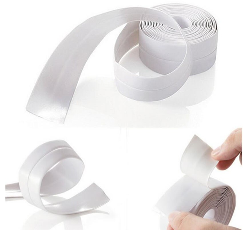PVC waterproof mildew proof adhesive tape kitchen sink joint crevice sticker corner line sticking strip