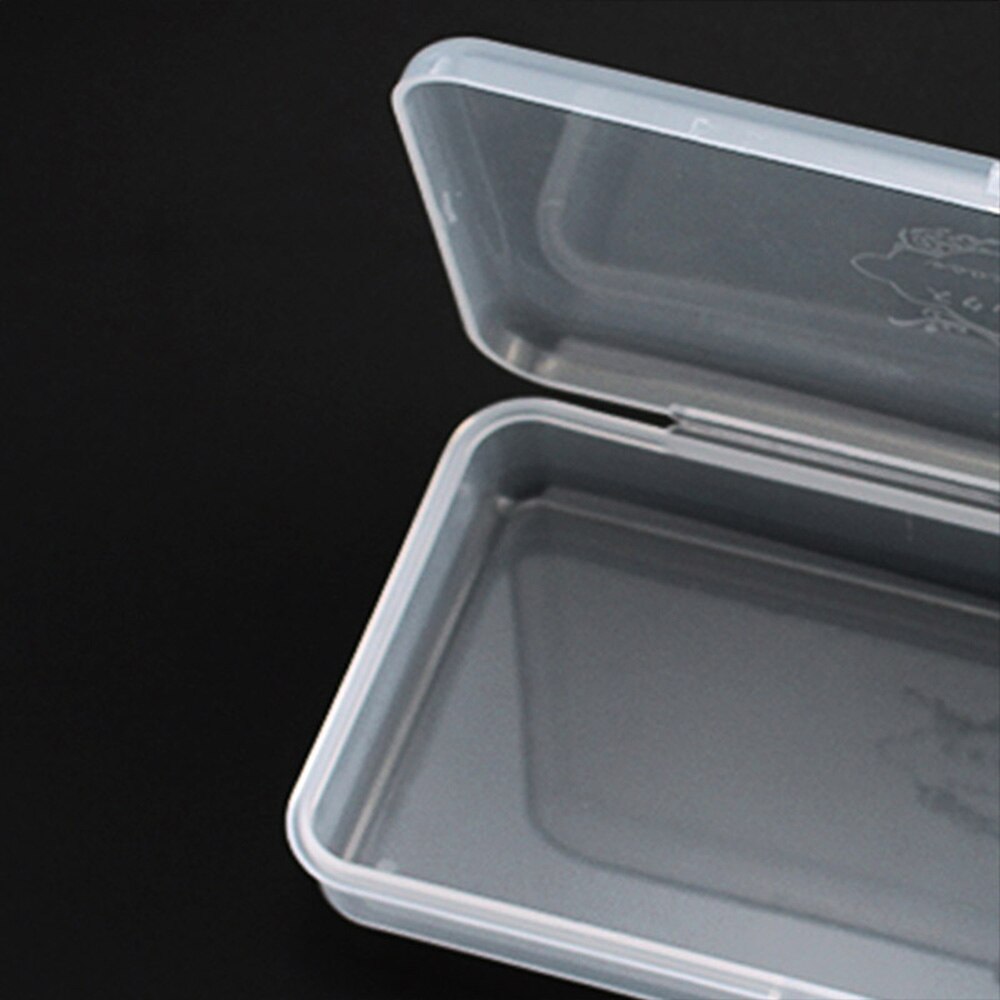 1Pc Clear Rectangle Storage Box For Long Nail Files/Brush/Pusher/Scissor Nail Tools Empty Plastic Holder Container