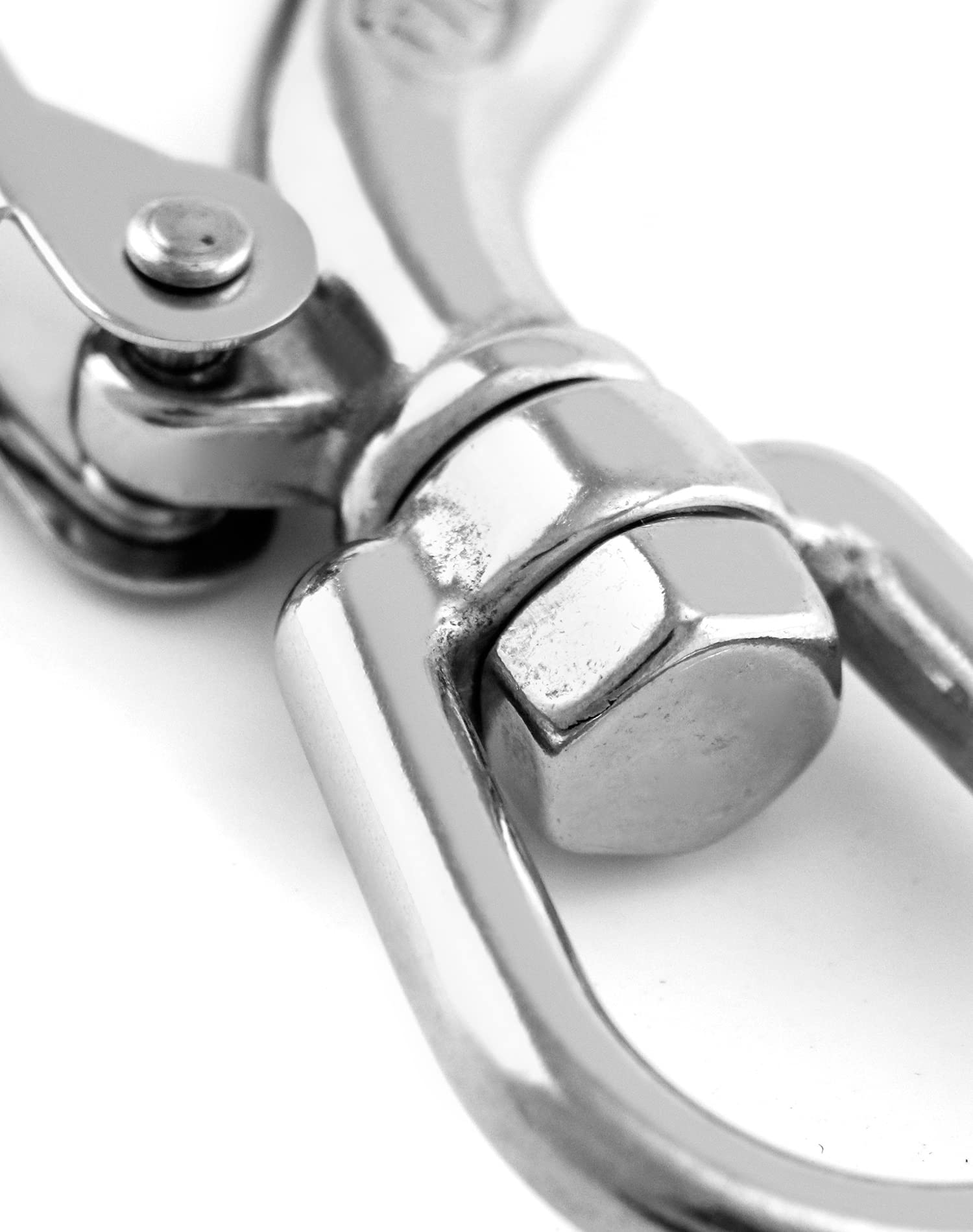 Crane Swivel Hook 770lb 304 Stainless Steel Swivel Lifting Clevis Chain Hook with Safety Latch