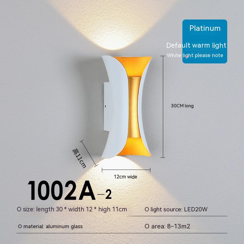 Buitenwandlamp Waterdichte Ip65 Nordic Retro Stijl Led Verlichting Tuin Binnenplaats Buitenmuur Gang Foyer Garage AC85-265V: Licht Geel / WHITE