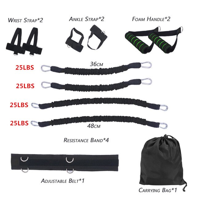 100 LBS Boxing Resistance Bands Set for MMA Kickboxing Basketball Football Strength and Agility Training Heavy Duty Workout: Default Title