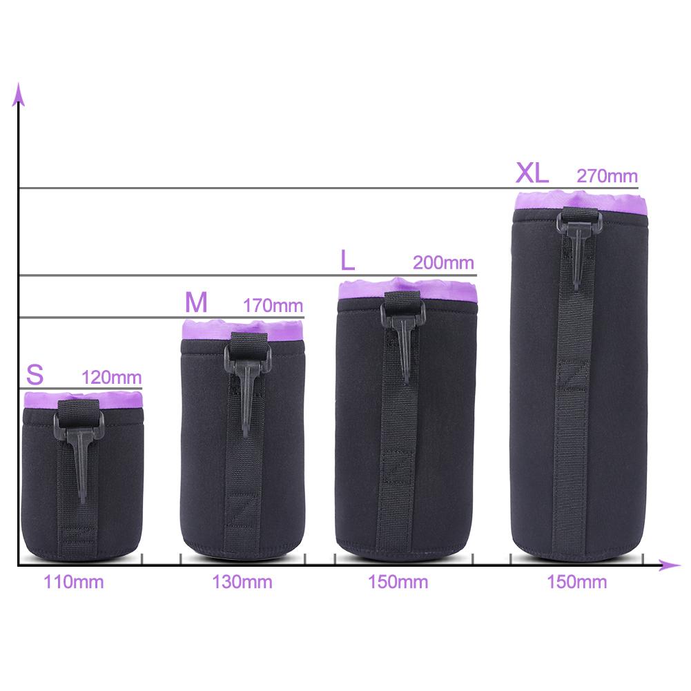 1 stk vanntett myk videokamera linsepose bag neoprenecase full størrelse sml xl kamera linsebeskyttere myk linsepose