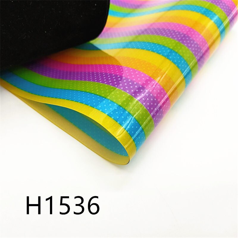 A4 20*33CM cartoon dot Transparent UV clear print pvc fabric for DIY accessories H1536: Default Title