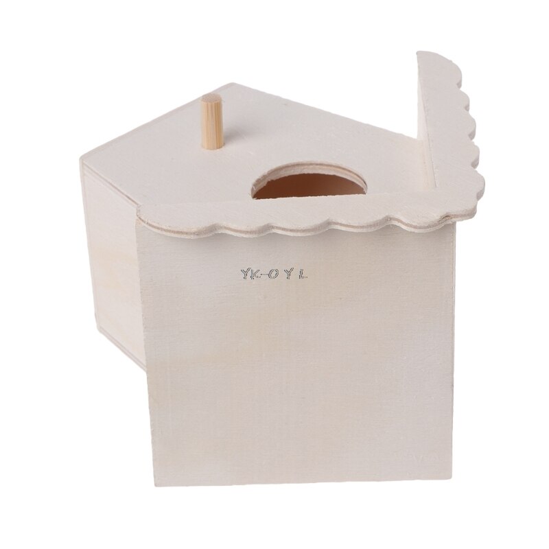 Bird Nest Natural Wood House Parrot Wall Mounted Hanging Birdhouse Garden Decor Birds Supplies