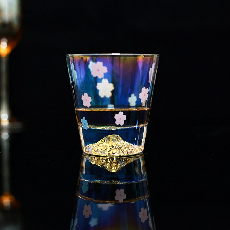 Zooobe 270ml fujiyama glas te vand vin krus kop whisky flaske bar restaurant tilbehør køkken dekoration: Stor kirsebær