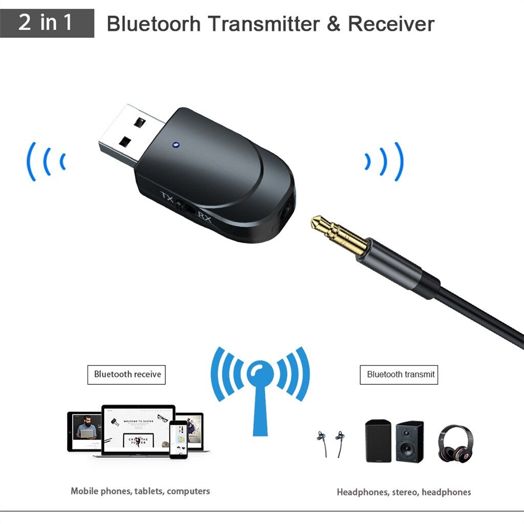 USB Bluetooth Empfänger 3,5 Audio- Sender Adapter Für TV/PC Kopfhörer Lautsprecher блютуз адаптер блютуз приемник Bluetooth # E30