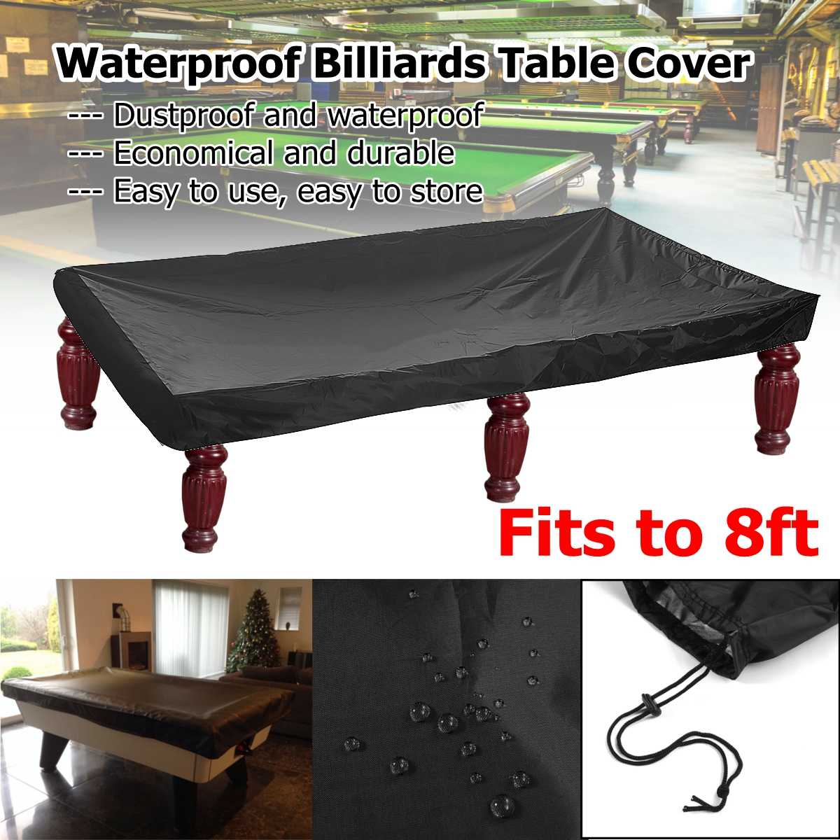 250cmX140cm PVC piedi di Copertura Tavolo Da Biliardo Biliardo tennis Da Tavolo Copertura R.ips Resistente Oxford Tavolo Da Biliardo Tavolo Da Biliardo Copertura