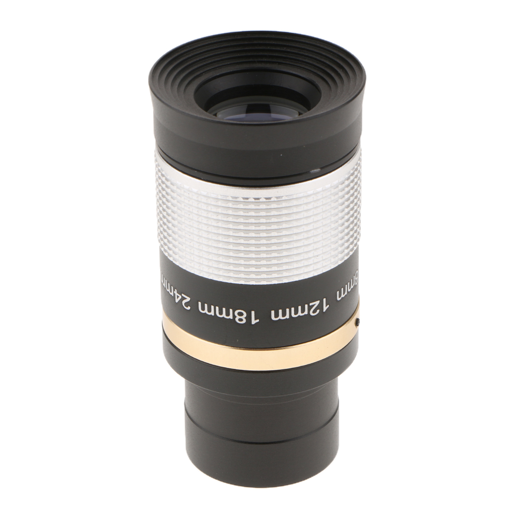 8-24mm okular 1.25 tums multibelagda optiska lins teleskoptillbehör för astronomi, aluminium alooy - svart+silver