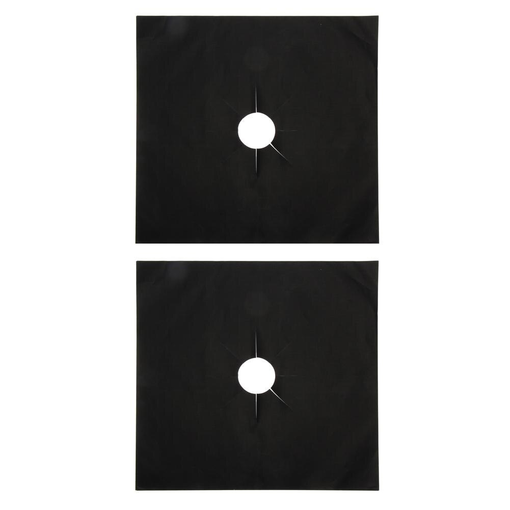 Gas Stove Protector Reusable Gas Stove Burner Cover Liner Mat Fire Protection Easy To Remove When Cleaning Without Sticking: 	Black2Pcs