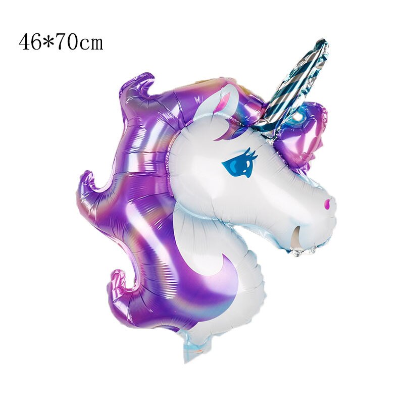 110 x 80cm stor unicorn ballong unicorn häst folie ballong barns födelsedag bröllop dekoration fest: 07