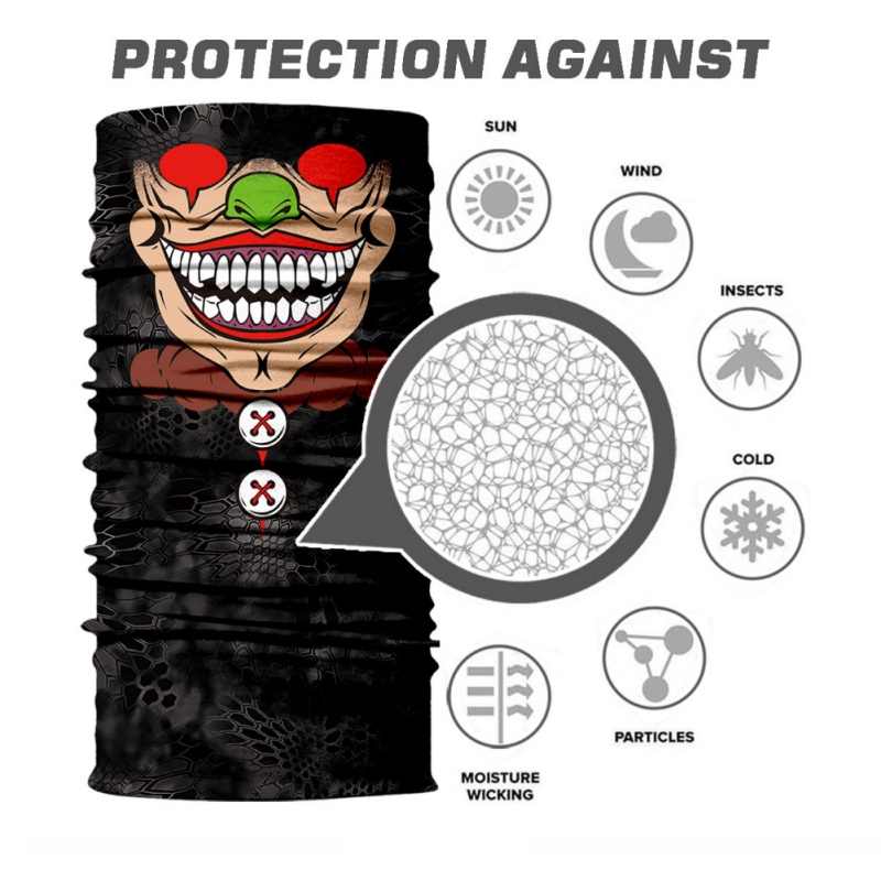 3D Printing Cycling Face Masks Wicking Headwear Sports Bike Bicycle Riding Hat Head Scarf Cycling Full Face Mask: A3