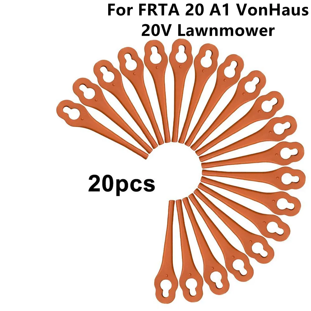 10 Pcs 95mm Mower Blades Plastic For Aldi Ferrex FAR 20-1 20V/40V Cordless Grass Strimmer Garden Tools Accessories
