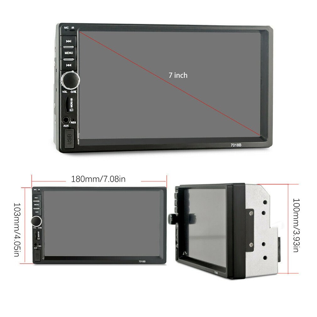 7 Inch Double 7018B 2 DIN Car FM Stereo Radio MP5 Player TouchScreen Multimedia Player MP5 Player USB FM