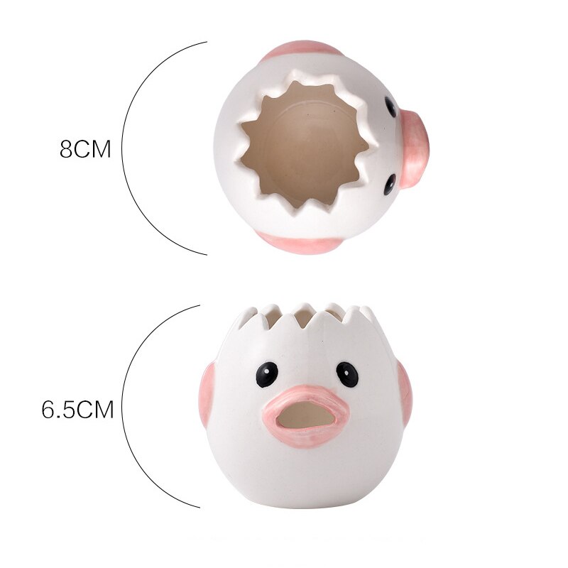 Kawaii Chick Egg Separator Egg Divider Egg Yolk Separator Cute Egg Liquid Filter Kitchen Supply Baking Utensils Ceramic