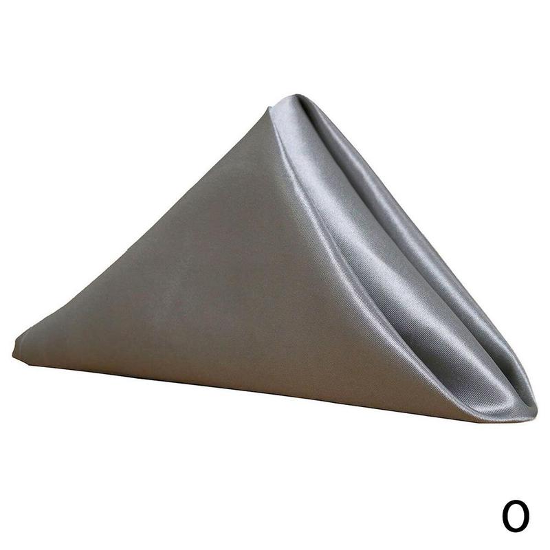 1pcs Cloth Napkins 12x12 Inches Polyester Table Napkins Restaurant Banquet Dinner Decoration Party Wedding Supplies Decor L2a4: dark gray