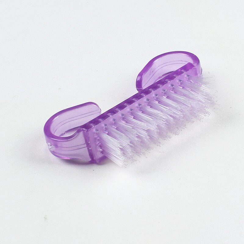 1 st lila nagelrengöring nagelborste verktyg fil manikyr pedikyr mjuk ta bort damm manikyr verktyg ren borste för nagelvård  b03