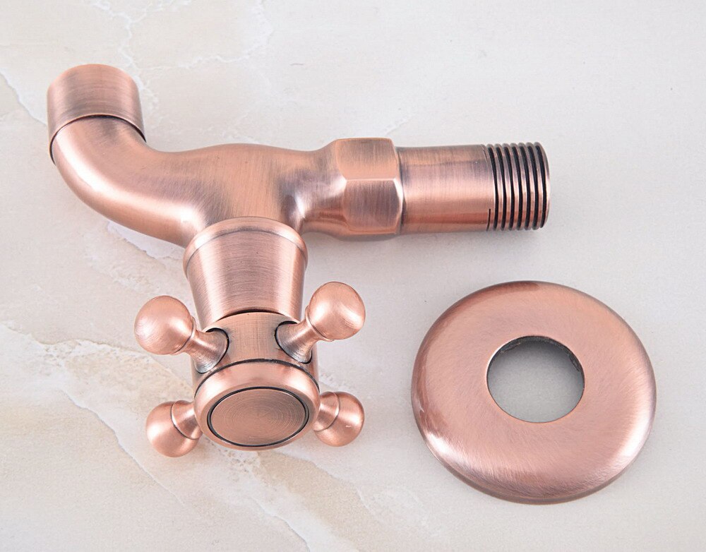 Antique Red Copper Outdoor Faucet Garden Water Tap / Mop Pool Faucet / Laundry Sink Cold Water Tap Bidcock Faucet Bav330