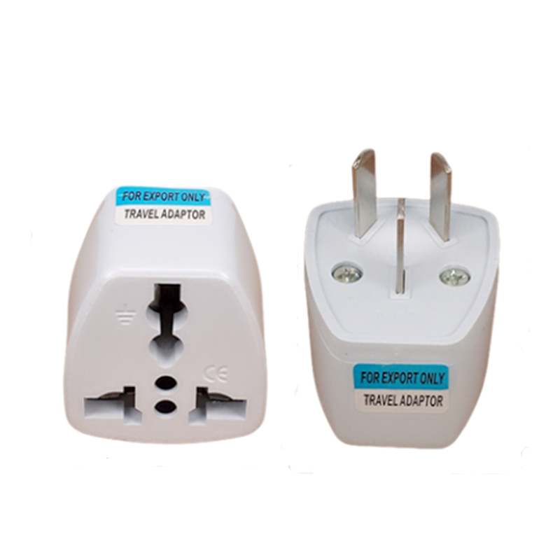 Universell japan cn oss pluggadapter internasjonal au storbritannia eu til usa amerikansk reise elektrisk pluggkonverter strømadapter stikkontakt: Brun