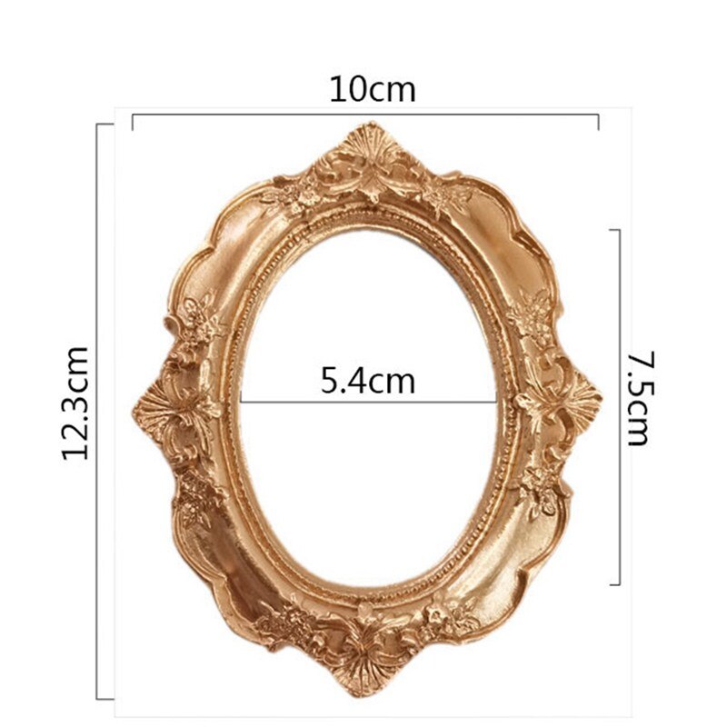 Luxury Embossed Photo Frames Bird Flower Frames Gold Family Photo Holder Resin for Pictures Home Photo Wall Decor Accessories: 2