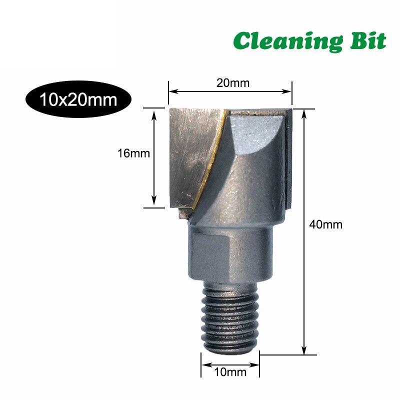 1PC 10MM Shank Milling Cutter Wood Carving Screw Thread CNC Cleaning Bottom Router Bit Lock Milling Cutter Wood Woodworking Bit