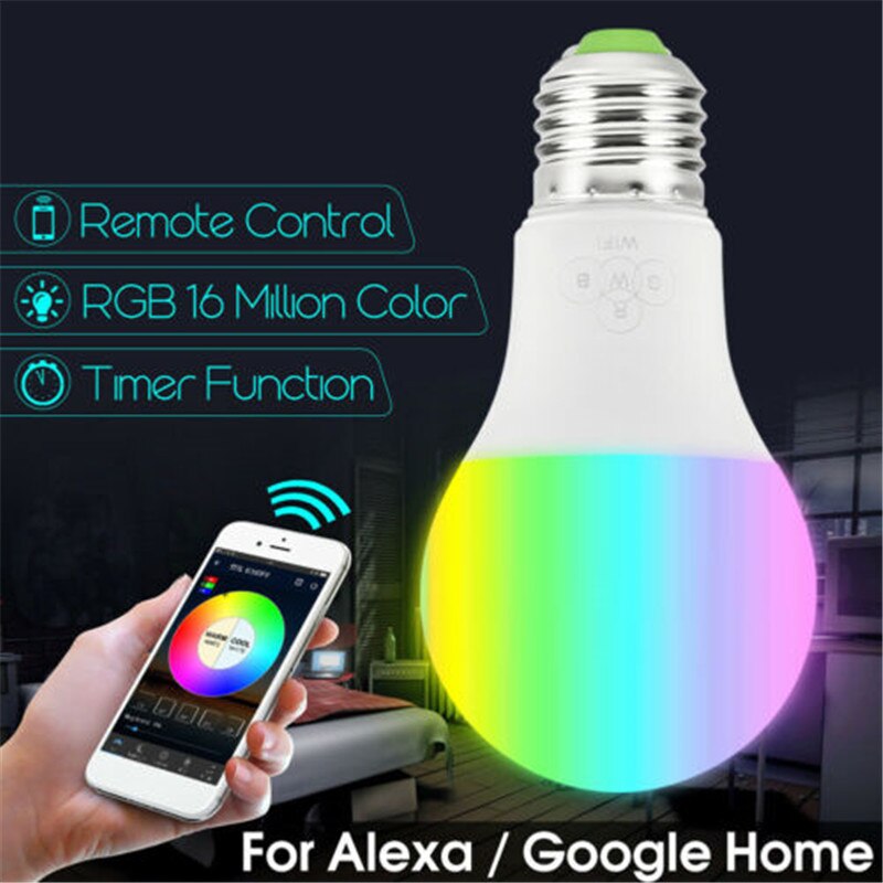 E27 led smart house pære rgb wifi lampe flaske ampul til telefon app fjernbetjening dæmpbar flerfarvet auto flamme lamper: Smart pære