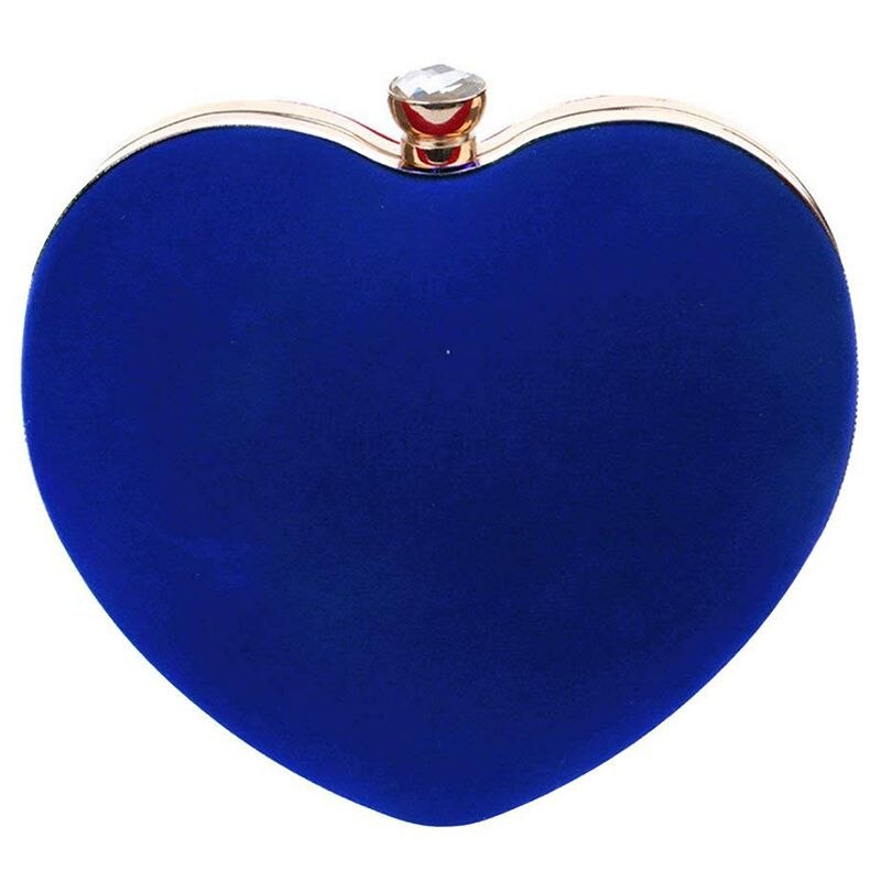 JHD Heart Shape Clutch Bag Messenger Shoulder Handbag Tote Evening Bag Purse,blue