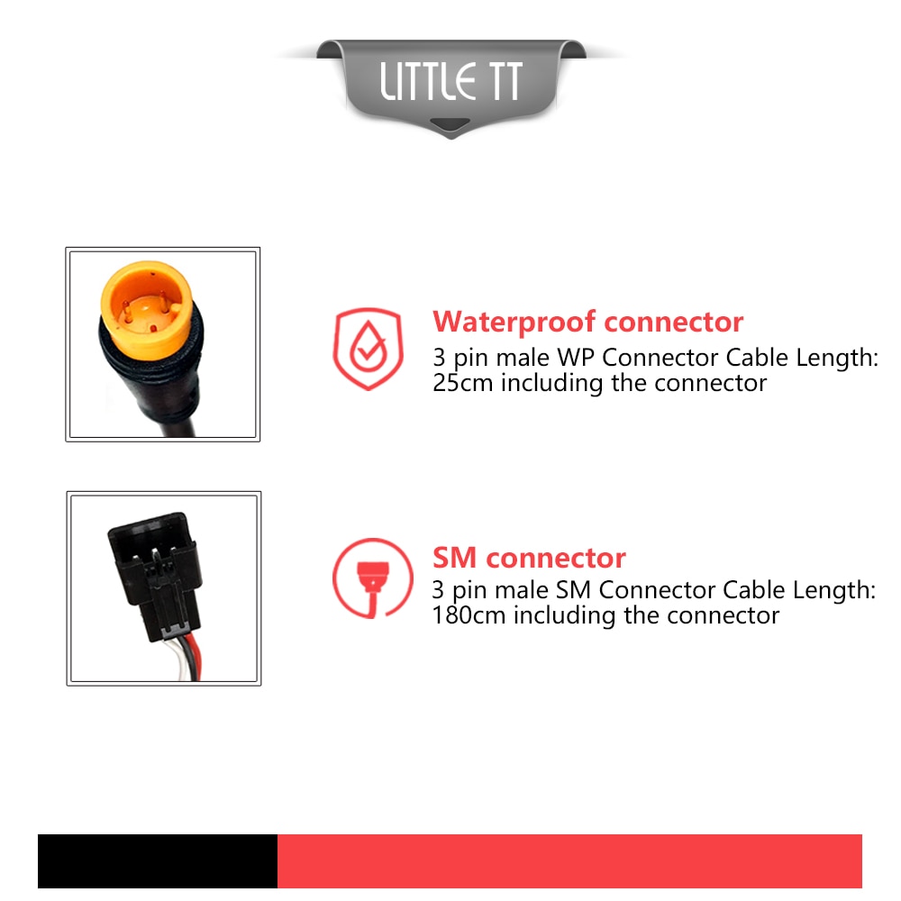 Wuxing ft -21x finger tumgas höger hand 3 pin sm vattentät finger tumgas gas e-cykeldel kit